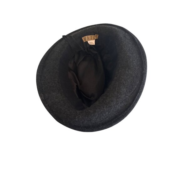 Hatch Womens Black Wool Fedora Hat With Ribbon Band One Size Fits All - Picture 4 of 6